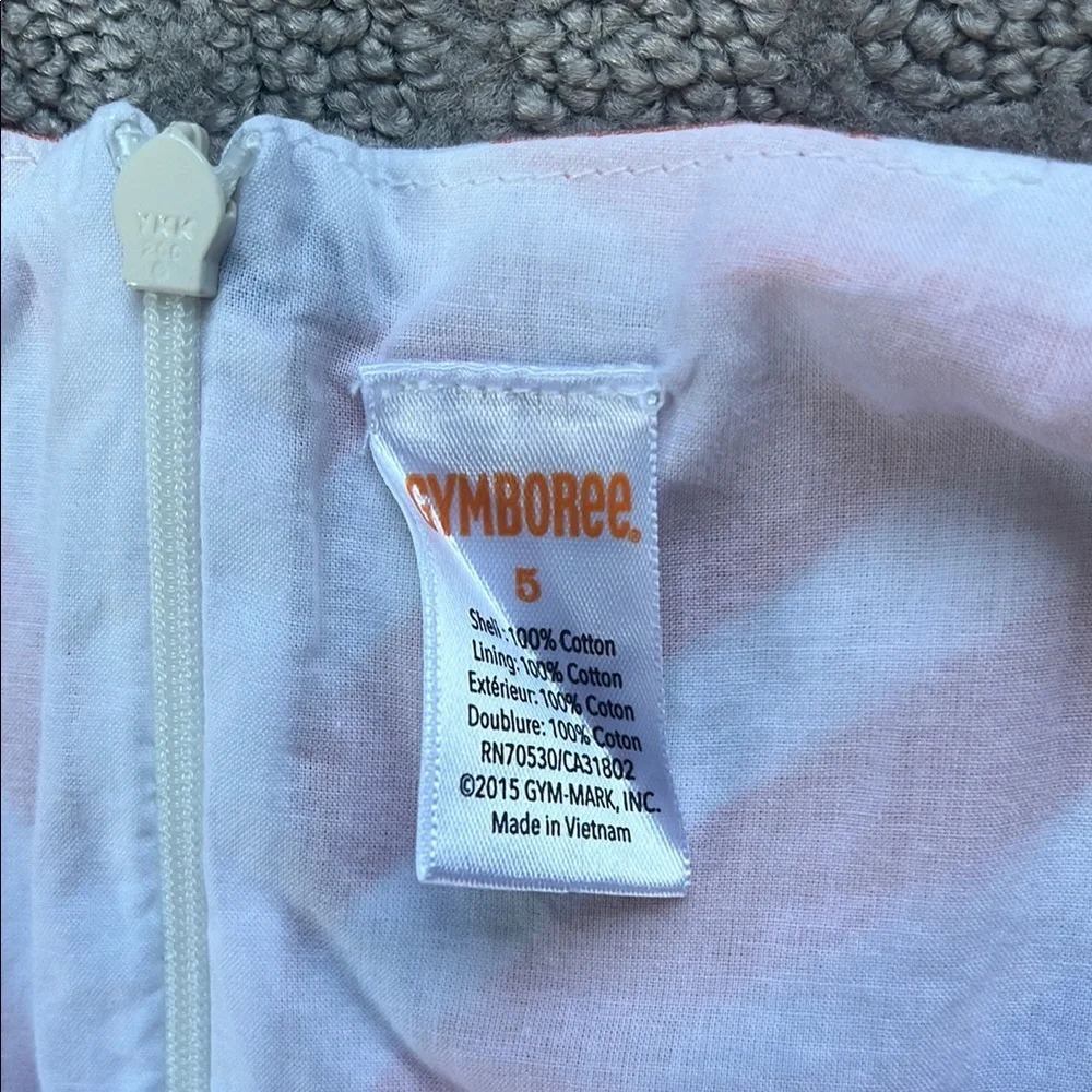 Gymboree Striped Sleeveless Dress White Orange and Blue Girl’s Size 5